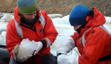 Ice chunk with sediment