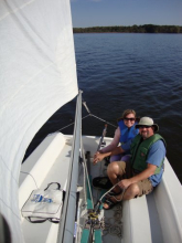 Brian and I sailing