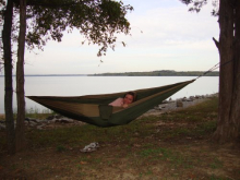 Enjoying Rend Lake from the hammock