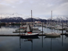 The Healy at dock in Seward as photographed from the hotel!