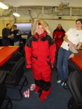 Ms. Rose in USCG issued Arctic gear