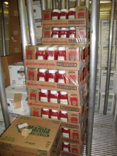 The Galley goes through one case to two cases of ketchup per week!