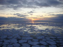 An amazing Arctic sunset in the Chukchi Sea