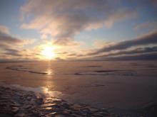 Beautiful BLUE skies in the Bering Sea!