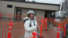 Chantelle at the Finish Line