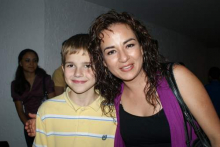 MIkey and Claudia, his host mom