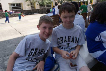 Grant and Justin at lunch