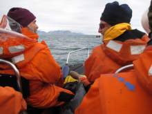 Al and Steve on the front breaking the waves for the rest of us.