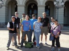 Posing in front of Norwegian Royalty Castle