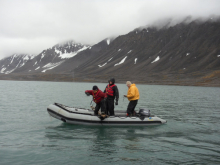 Al, Jeremy and Andrew hunting for moorings.