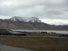 Snow on the peaks.