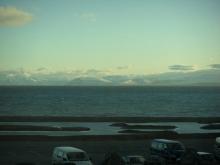 A last look from the airport into the fjord.