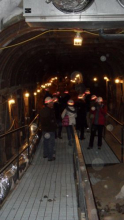 A view from inside the permafrost tunnel