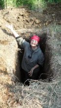 Jodi in her hole