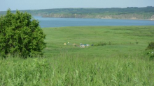 Camp from the ridge