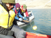 Pulling in the buoy