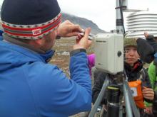 Servicing the weather station