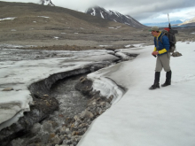 Lateral meltwater stream