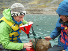 Helena and Dion with the newly recovered traps