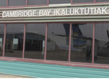 The front of the Cambridge Bay Airport