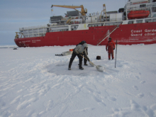 Shoveling snow