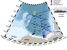 Location of the CCGS Louis S. St-Laurent