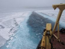 Going through ice