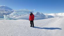 In front of the Erebus Glacier Tongue