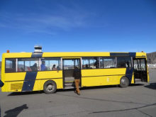 The bus picking us up from the air field