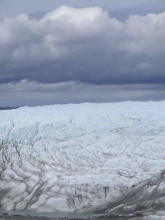 The ice has so many hues and patterns