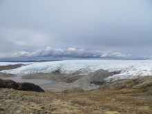 The cloud over the ice sheet is really neat