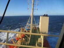 The stern from the ice deck. The highest inside point on the ship.