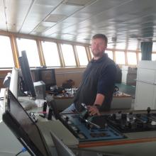 Rob Potter has 16 years of driving the ship in Polar Regions.