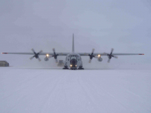 An LC-130 airplane