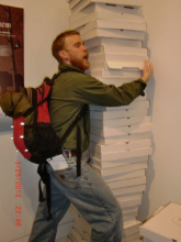 Me and my pizzas.