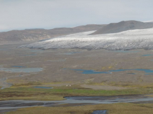 base camp in background