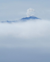 Erebus in clouds