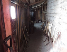 Inside the hut