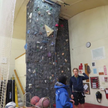 Rock climbing wall