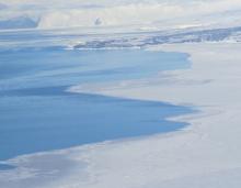 Close up of water and ice