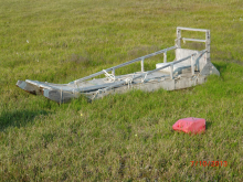 Sled in grass