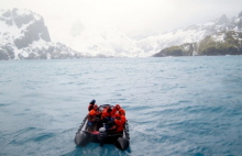 Entering Smaaland Cove, South Georgia