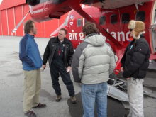 Loading the plane in Kangerlussuaq