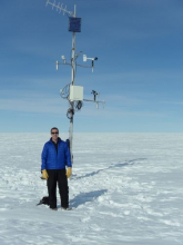 Me standing in front of AWS Saddle, southeast Greenland.