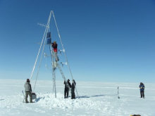 Raising South Dome AWS station.