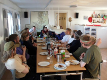 Breakfast with the Sirius Sledge Patrol.