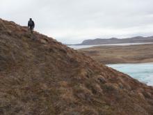 Hiking back from Russell glacier