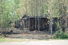 Burnt building