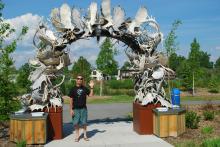 Moose antlers arch.