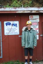 MR. Wood at the permafrost tunnel